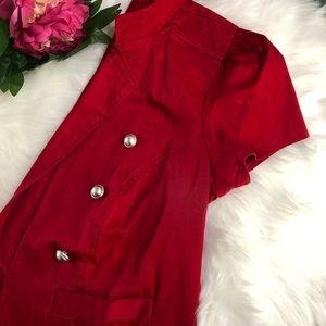 EUC Candy apple red crop jacket ❤️